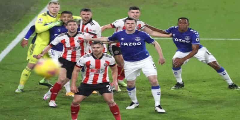 Everton vs Sheffield United đã hòa nhau ở lượt đi