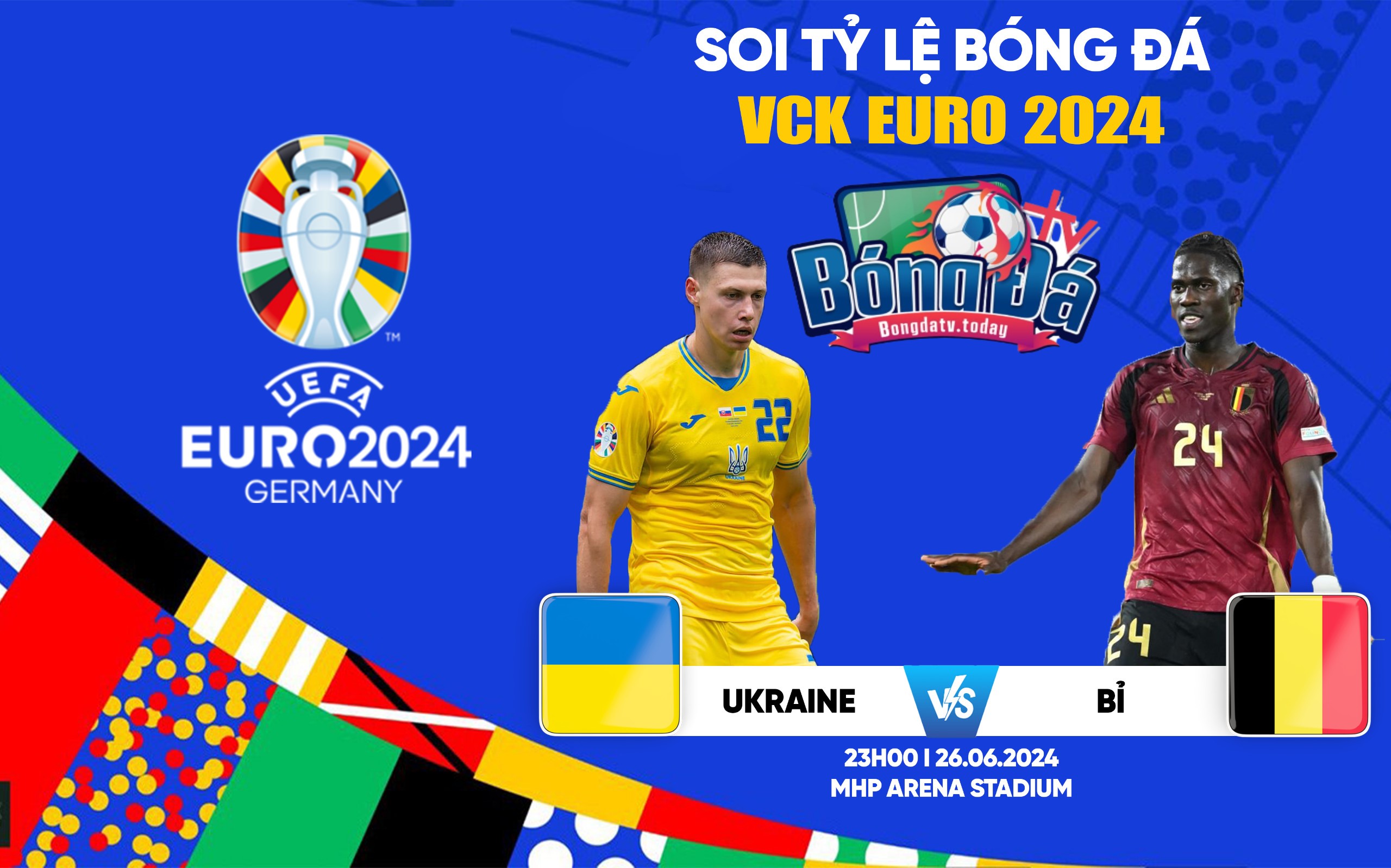 Nhận định soi kèo Bỉ vs Ukraine Euro 2024 lúc 23h00 ngày 26/06