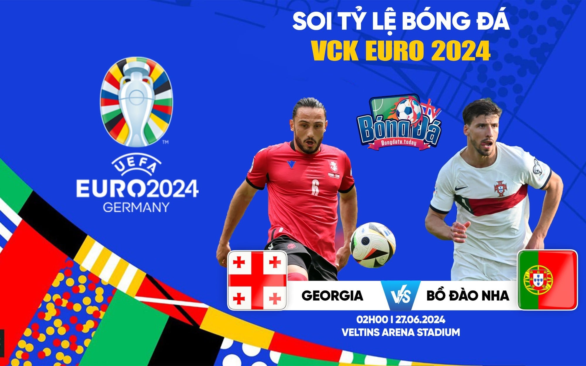 Soi kèo dự đoán Bồ Đào Nha vs Georgia Euro 2024 lúc 02h00 ngày 27/06