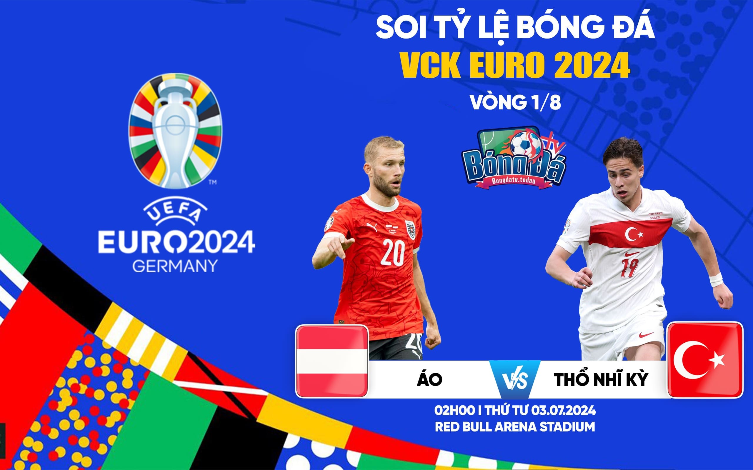 Nhận định kèo, dự đoán tỷ số Áo vs Thổ Nhĩ Kỳ vòng 1/8 Euro 2024 02h00 ngày 03/07